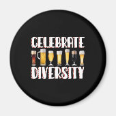 Celebrate Diversity Craft Beer Drink Magneet (Voorkant)