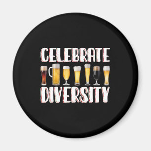 Celebrate Diversity Craft Beer Drink Magneet