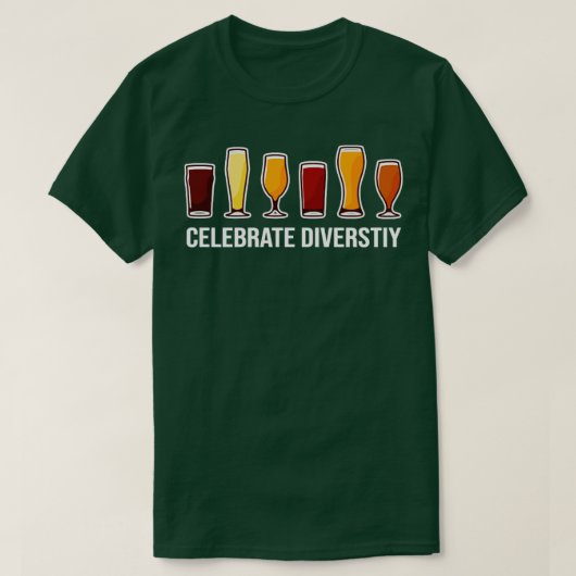 Celebrate Diversity Craft Beer Drink T-shirt (Design voorkant)