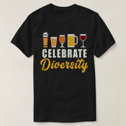 Celebrate Diversity Craft Beer Microbrew Hops Funn T-shirt (Design voorkant)