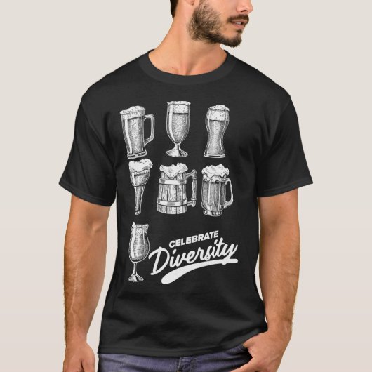 Celebrate Diversity Craft Beer T-shirt (Voorkant)
