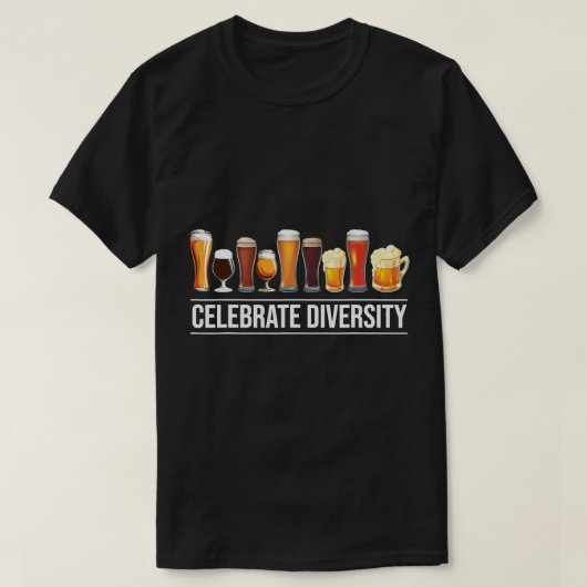 Celebrate Diversity Craft Beer T-Shirt (Design voorkant)