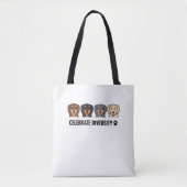 Celebrate Diversity Dachshund Dog. Perfect ontwerp Tote Bag (Voorkant)
