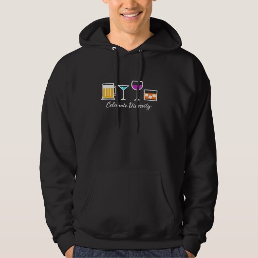 Celebrate Diversity Drink Edition Bartenders Alco Hoodie (Voorkant)