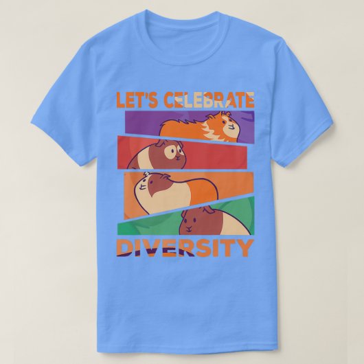 Celebrate Diversity Funny Guinee Pig T-shirt (Design voorkant)