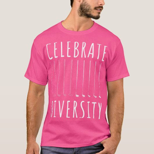 Celebrate Diversity Golf Club Shirt Golfliefhebber (Voorkant)