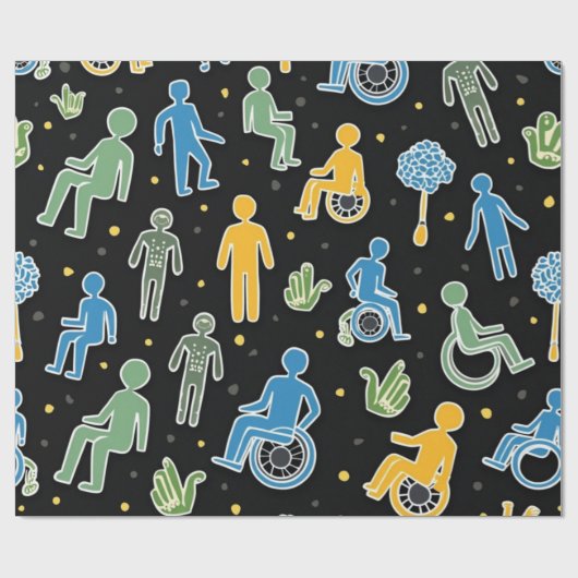 Celebrate Diversity | Inclusief Disability Awarene Cadeaupapier (Vlak)