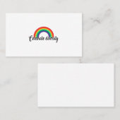 Celebrate Diversity Rainbow Lgbt Visitekaartje (Voorkant / Achterkant)