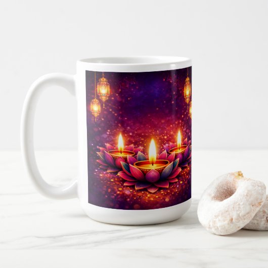 Celebrate Diwali Festival, Coffee Mug Koffiemok (Met donut)