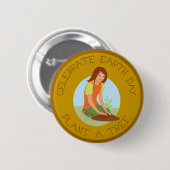 Celebrate Earth Day Button (Voorkant /achterkant)