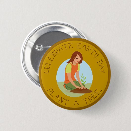 Celebrate Earth Day Button (Voorkant /achterkant)