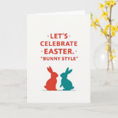 Celebrate Easter Bunny Style Card Kaart (Gele Bloem)