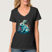 Celebrate Easter in style Cool Bunny Egg Illustrat T-shirt (Voorkant)