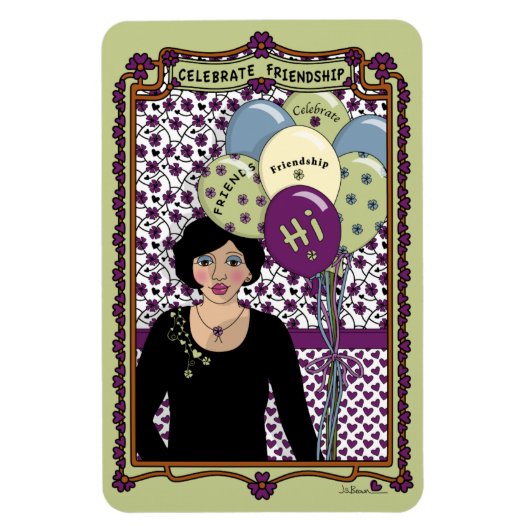 Celebrate Friendship_A_4x6 koelkast Magnet Magneet (Verticaal)