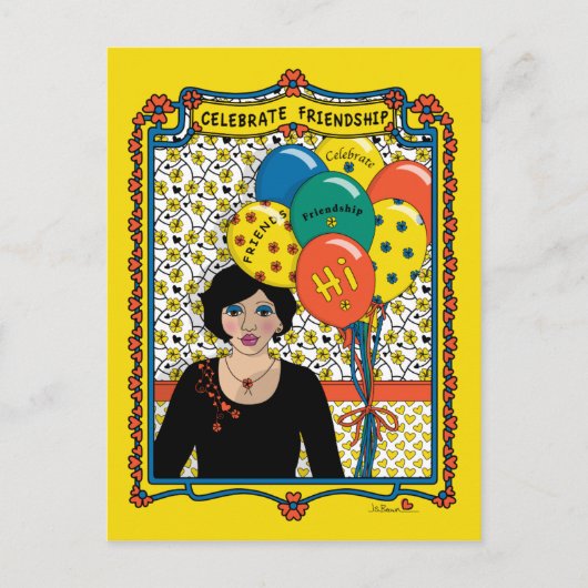 Celebrate Friendship_B_ Briefkaart (Voorkant)