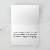 CELEBRATE FRIENDSHIP-THANKSGIVING FEESTDAGEN KAART (Binnen)