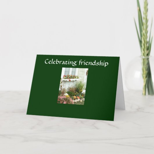 CELEBRATE FRIENDSHIP-THANKSGIVING FEESTDAGEN KAART (Voorkant)