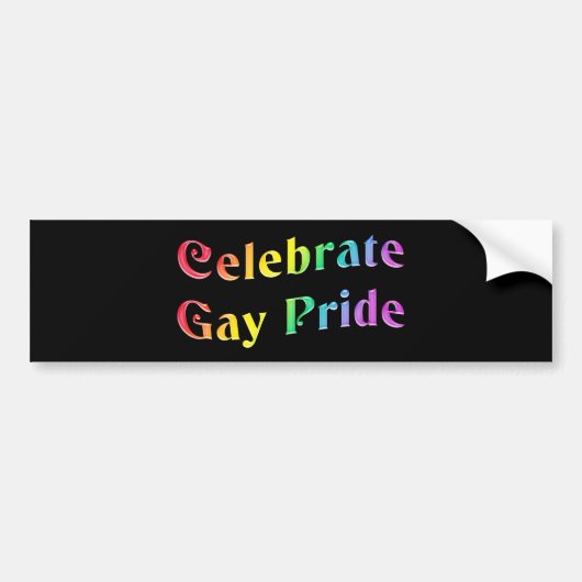 Celebrate Gay Pride Bumpersticker (Voorkant)