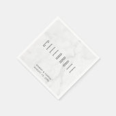 Celebrate Gray Marble Wedding Paper Napkins Servet (Hoek)