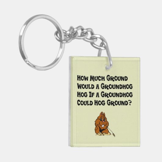 Celebrate Groundhog Day Sleutelhanger (Voorkant Links)