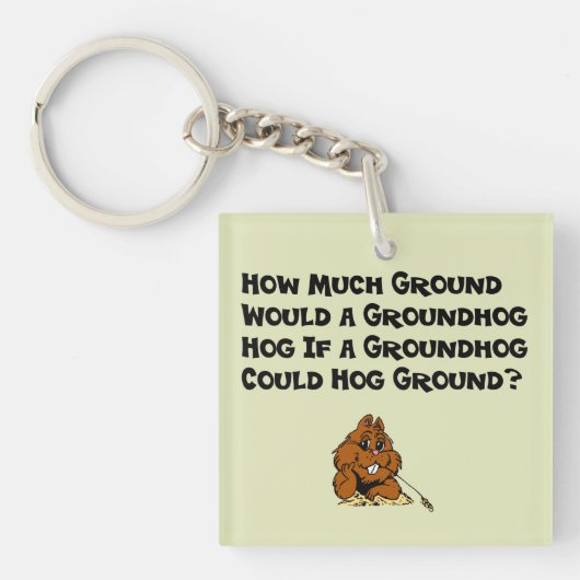 Celebrate Groundhog Day Sleutelhanger (Voorkant)