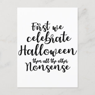 celebrate Halloween funny Briefkaart