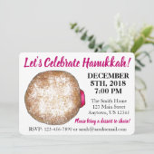 Celebrate Hanukkah Jelly Donut Joodse Feestdagen Kaart (Staand voorkant)
