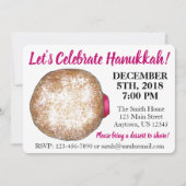 Celebrate Hanukkah Jelly Donut Joodse Feestdagen Kaart (Voorkant)