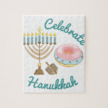 Celebrate Hanukkah Legpuzzel<br><div class="desc">Het Menorah-ontwerp is prachtig en helder en vult je aan de rand met vakantie-geest en is perfect op cadeaus,  tafelrunners,  keukenlinens,  thuisdecor en alles wat Hanukkah doet!</div>