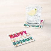 Celebrate Happy Birthday Kartonnen Onderzetters (Insitu)