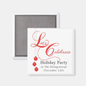 Celebrate Holiday Party, Red Lace Magneet (Voorkant / Achterkant)