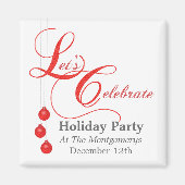 Celebrate Holiday Party, Red Lace Magneet (Voorkant)
