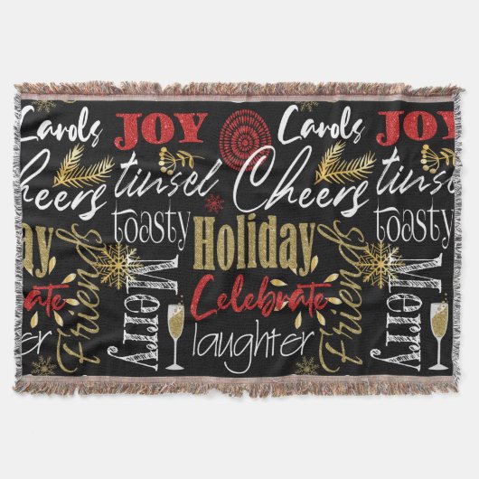 Celebrate Holiday Throw Blanket  Deken (Voorkant)