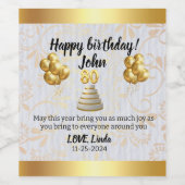 Celebrate in Style: Customizable Wine Bottle Label Wijn Etiket (Enkel label)