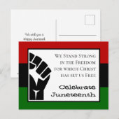 CELEBRATE JUNETEENTH  Christelijke versie Briefkaart (Voorkant / Achterkant)