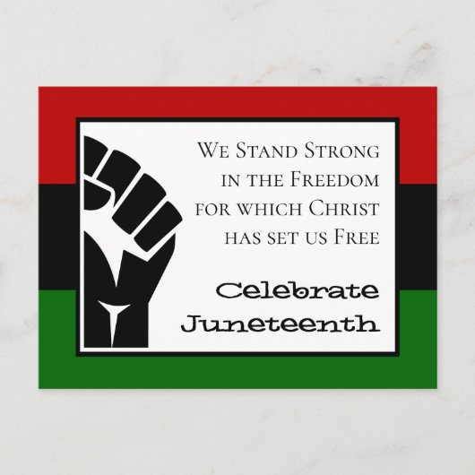 CELEBRATE JUNETEENTH  Christelijke versie Briefkaart (Voorkant)