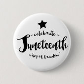 Celebrate Juneteenth Star Ronde Button 5,7 Cm (Voorkant)