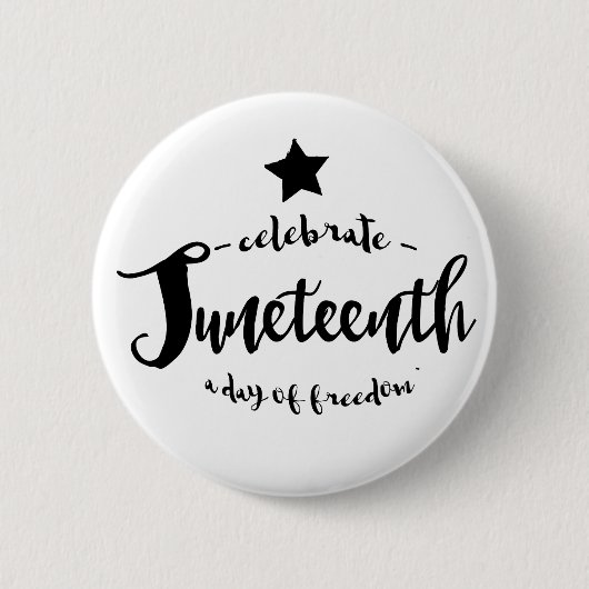 Celebrate Juneteenth Star Ronde Button 5,7 Cm (Voorkant)