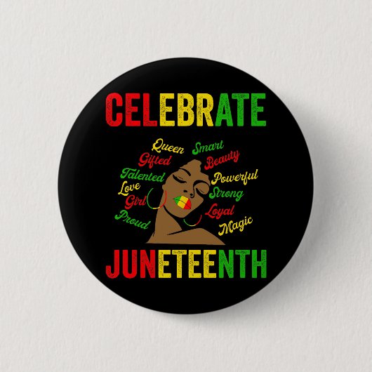 Celebrate Junetetiende Ronde Button 5,7 Cm (Voorkant)