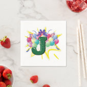 Celebrate Letter J Paper Napkins Servet (Insitu)