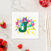 Celebrate Letter J Paper Napkins Servet