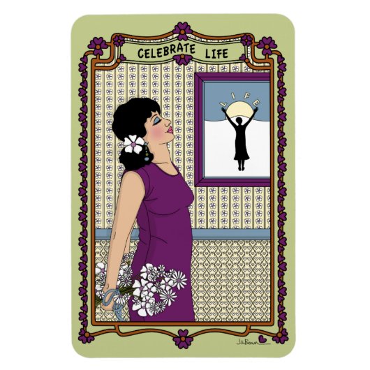 Celebrate Life_A_4x6 koelkast Magnet Magneet (Verticaal)