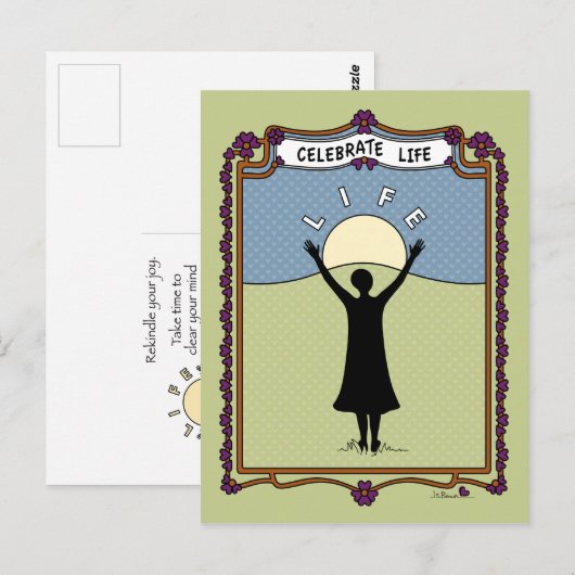 Celebrate Life A_ Briefkaart (Voorkant / Achterkant)