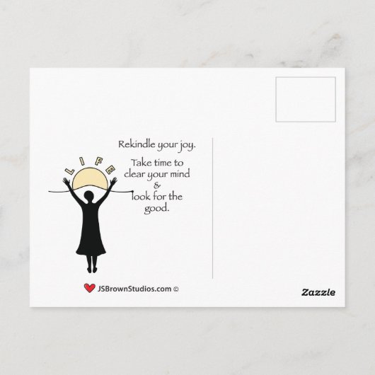 Celebrate Life A_ Briefkaart (Achterkant)