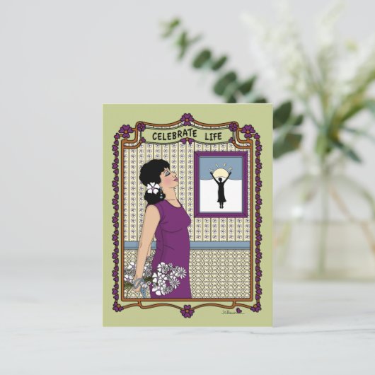 Celebrate Life_A_ Briefkaart (Staand voorkant)