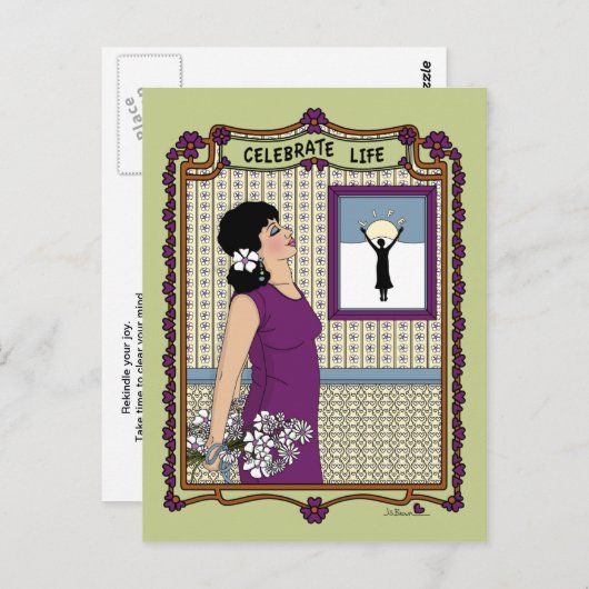 Celebrate Life_A_ Briefkaart (Voorkant / Achterkant)