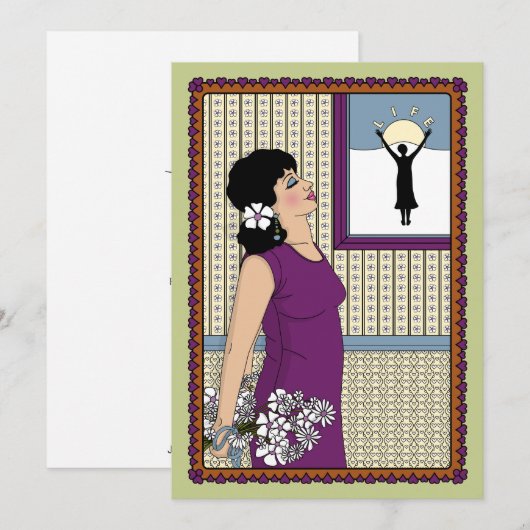 Celebrate Life A_Flat Card 5"x7" Aankondiging (Voorkant / Achterkant)