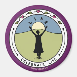 Celebrate Life A_Round Magnet 3"