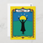 Celebrate Life B_ Briefkaart (Voorkant / Achterkant)