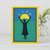 Celebrate Life_B_Flat Card 5"x7" Aankondiging (Staand voorkant)